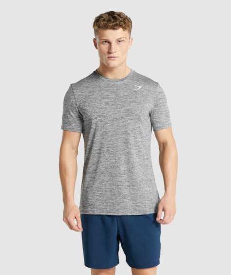 Men's Gymshark Arrival Marl T-Shirts Grey | CA 53AN06